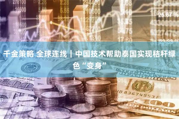 千金策略 全球连线|中国技术帮助泰国实现秸秆绿色“变身”
